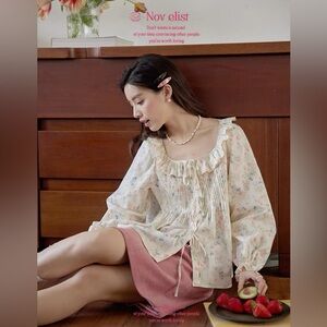 BOGO: French style blouse (with tags)